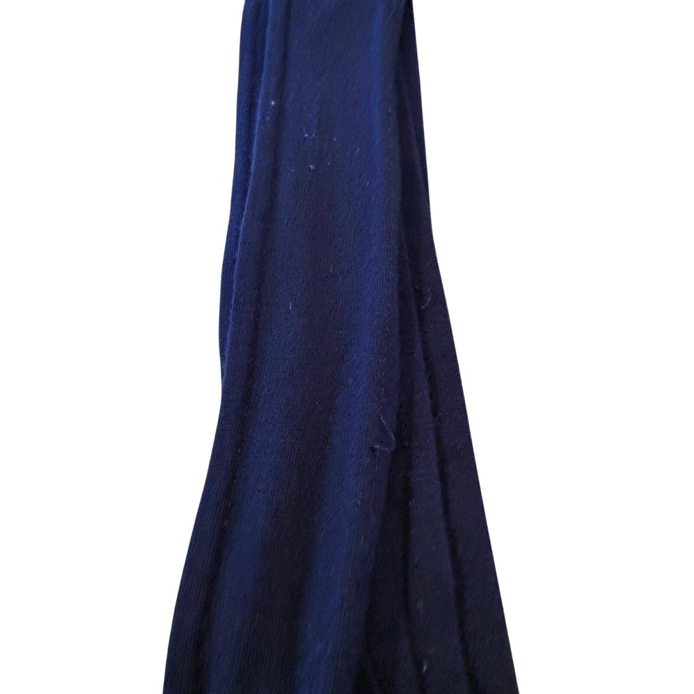 Eberjey Gisele Long Robe Navy Blue Modal Spandex Piped Duster XL - Picture 4 of 5